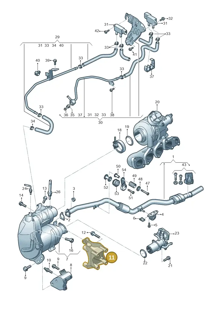 04L131159C — Audi A6 2.0 (2018-) diagram 430253610, position 11