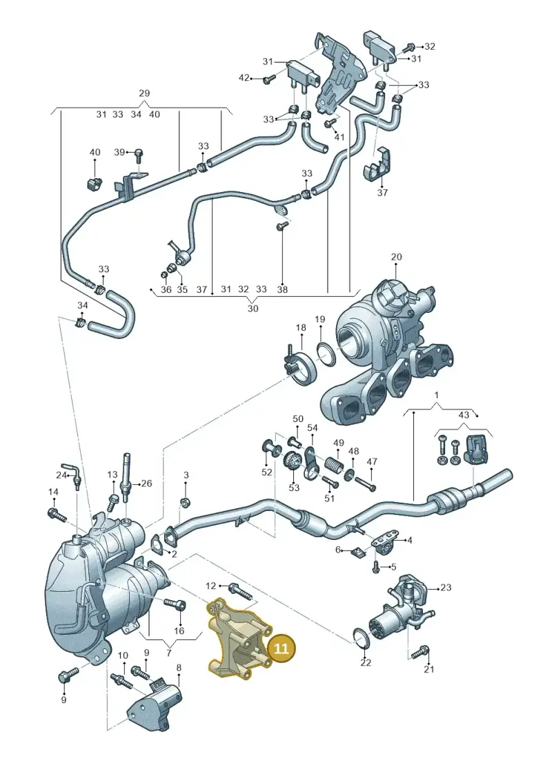 04L131159C — Audi A6 2.0 (2018-) diagram 430253610, position 11
