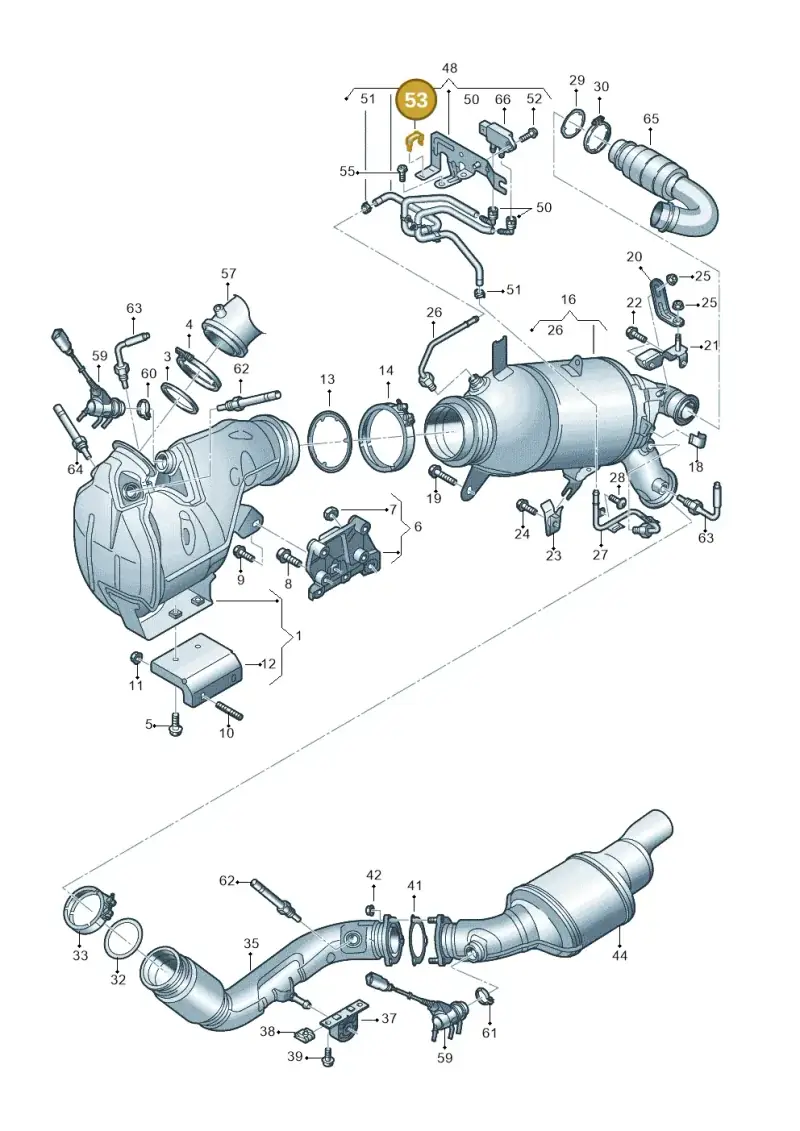 04L131213D — Audi A6 2.0 (2018-) diagram 430253640, position 53