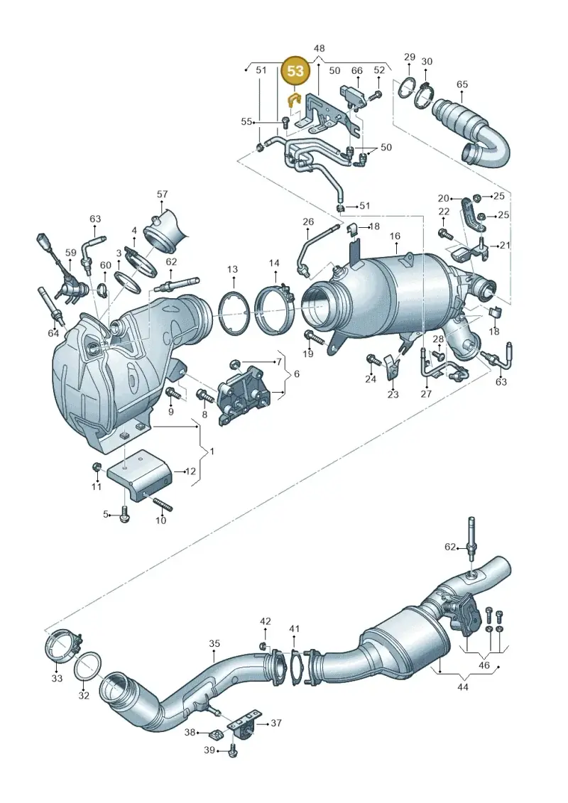 04L131213D — Audi A6 2.0 (2018-) diagram 848253070, position 53