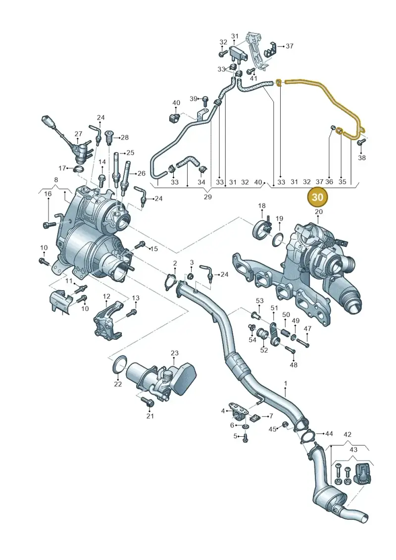 04L131552GF — Audi A5 Sportback (2016-2020) diagram 849253650, position 30
