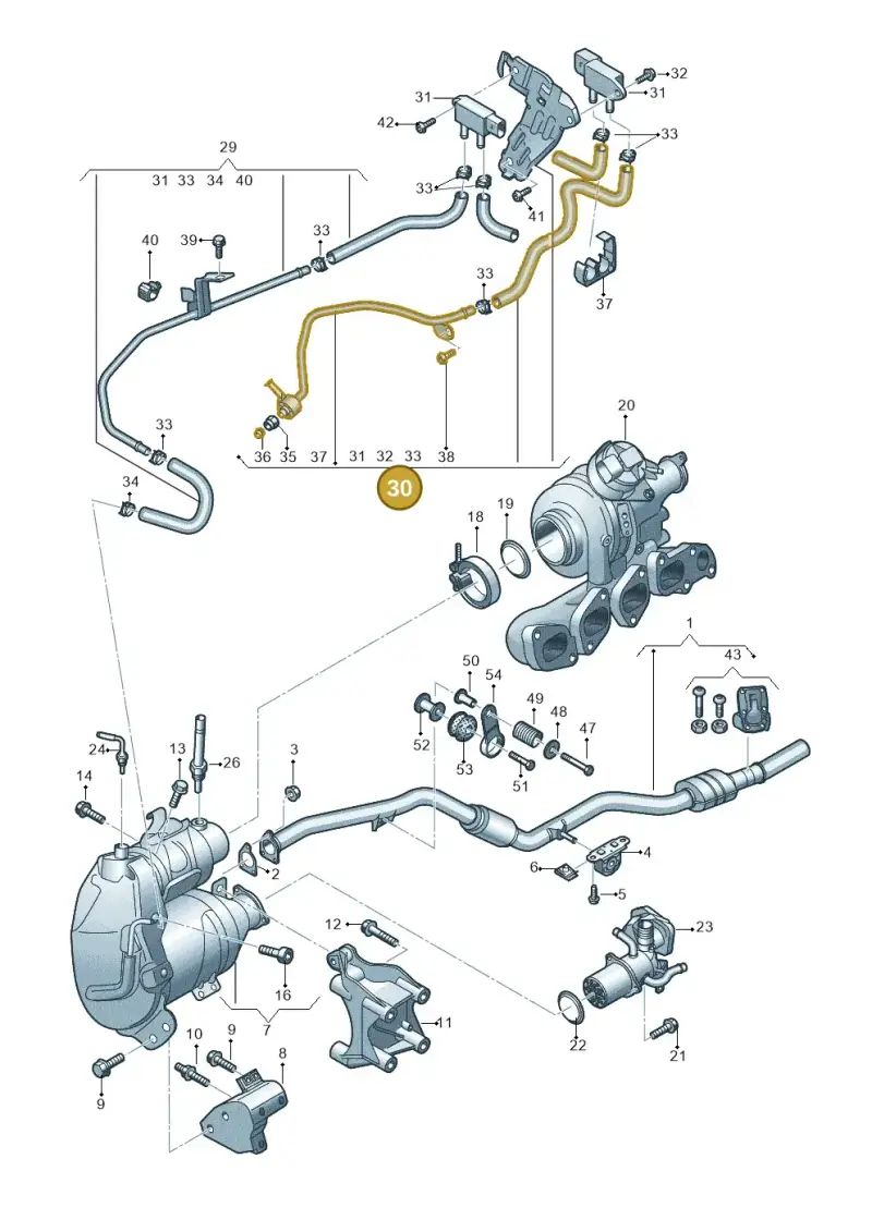 04L131552GF — Audi A6 2.0 (2018-) diagram 430253610, position 30