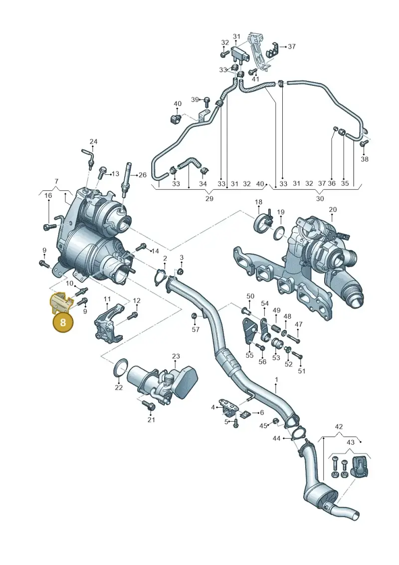 04L131561E — Audi A6 qu. 3.0 tdi (2014-2018) diagram 798253580, position 8