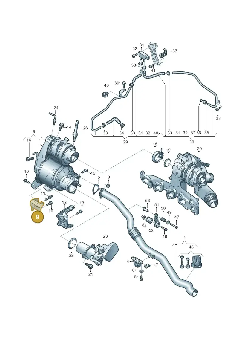 04L131561E — Audi A5 Sportback (2016-2020) diagram 849253620, position 9