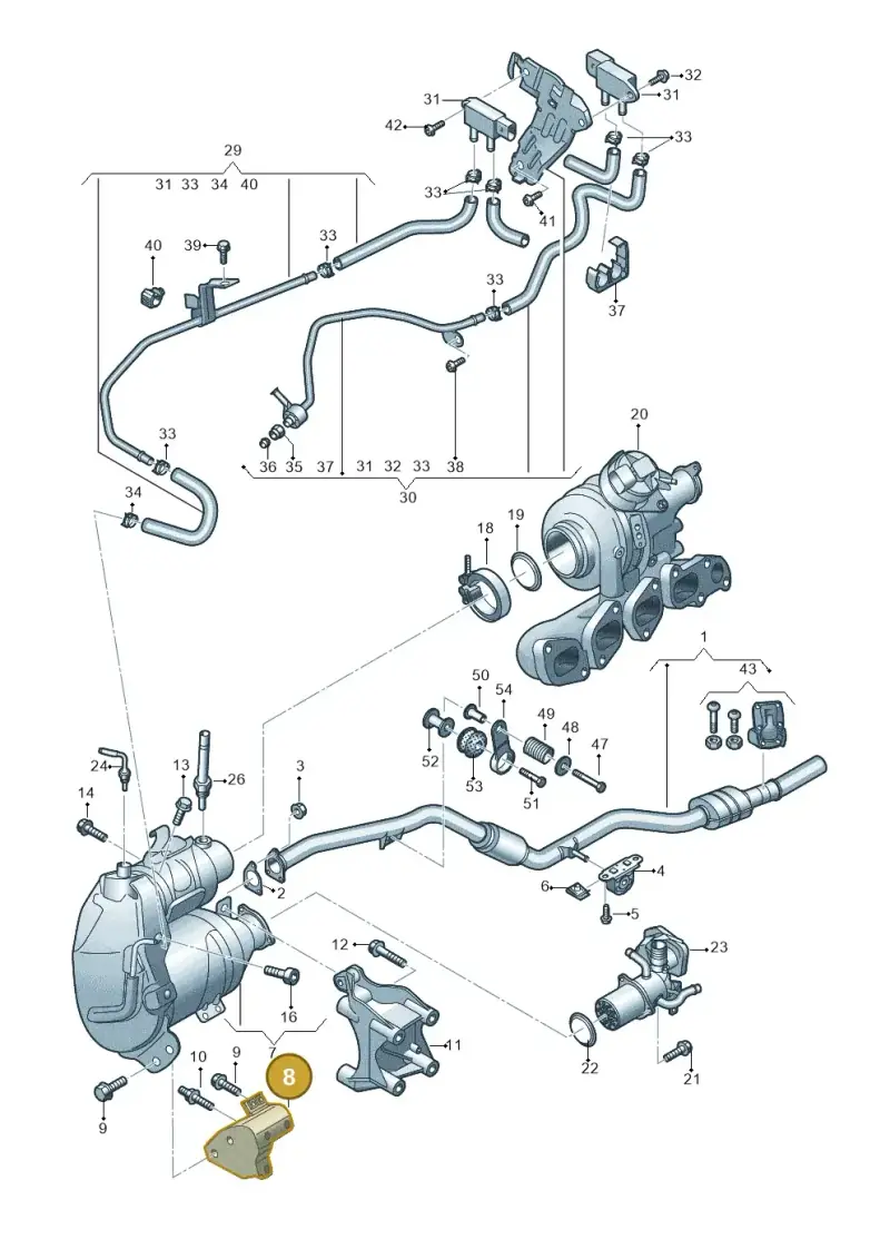 04L131561E — Audi A6 2.0 (2018-) diagram 430253610, position 8