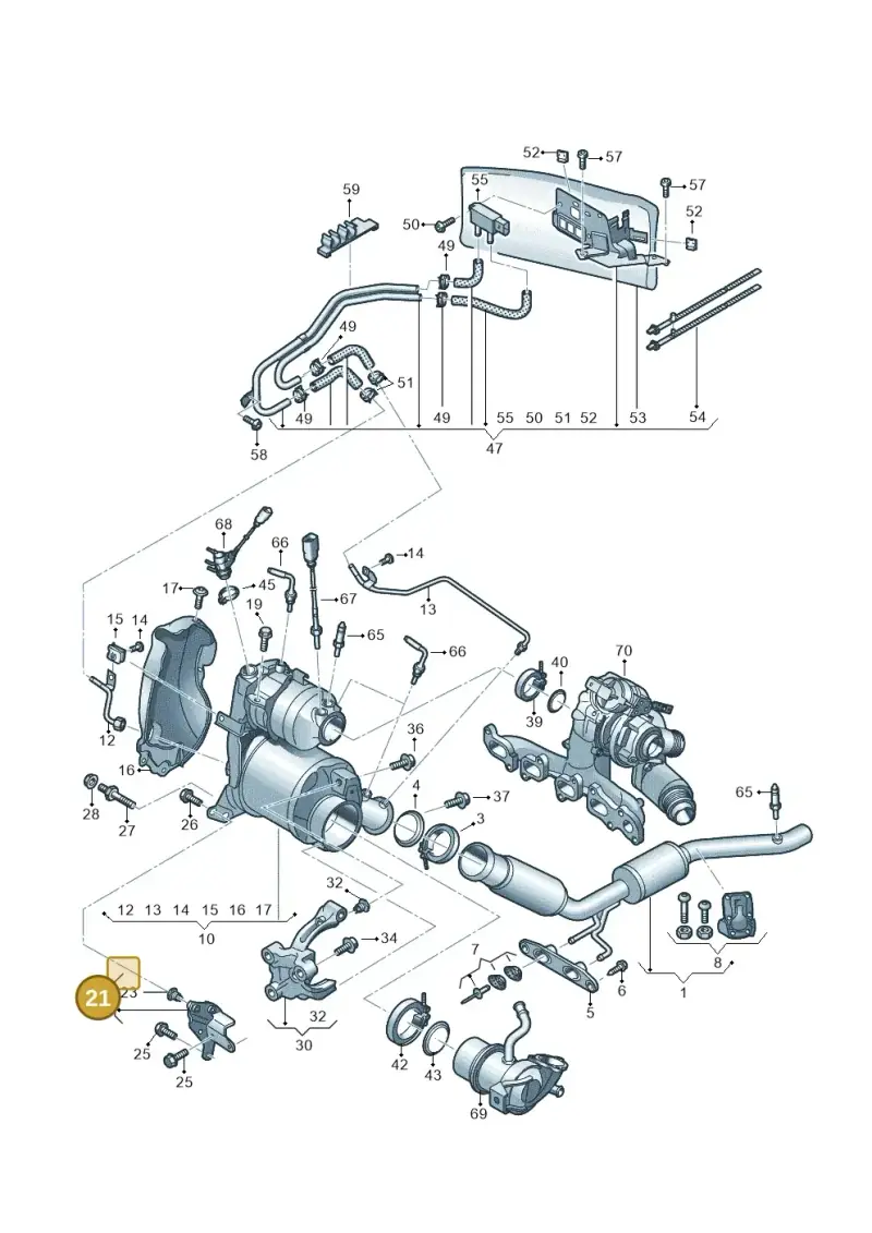 04L131561J — Audi Q3 quattro (2018-2019) diagram 597253650, position 21