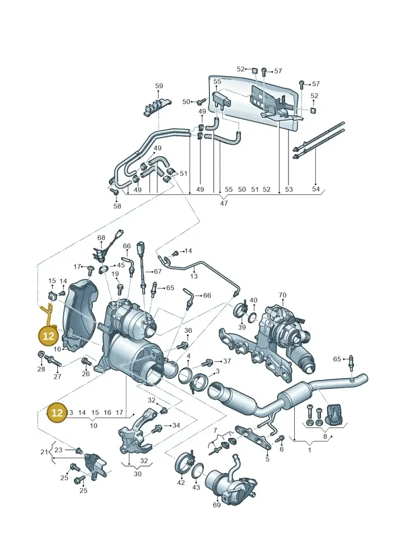 04L131582B — Audi Q3 quattro (2018-2019) diagram 597253650, position 12