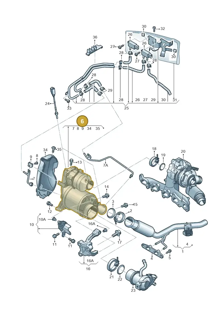 04L131606FX — Audi TTS Coupe 2.0 (2014-2023) diagram 850253550, position 6