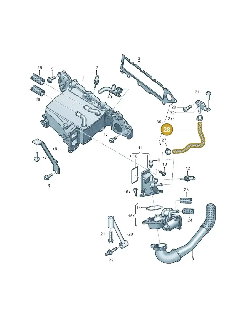 04L131850A — Audi A6 2.0 (2018-) diagram 430129550, position 28