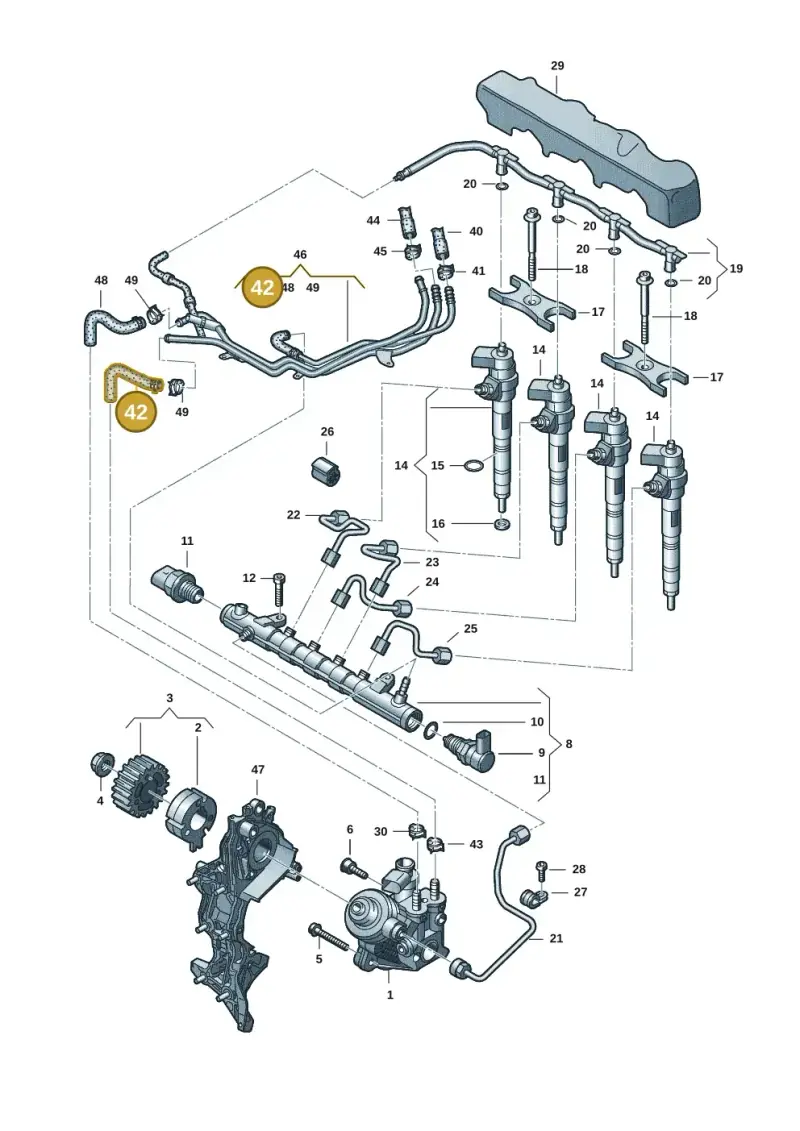 04L201908A — Audi A6 qu. 3.0 tdi (2014-2018) diagram 745130401, position 42