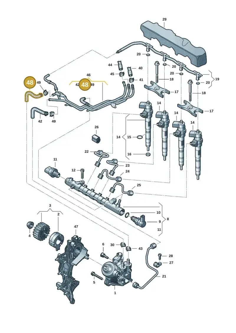 04L201908 — Audi A6 qu. 3.0 tdi (2014-2018) diagram 745130401, position 48
