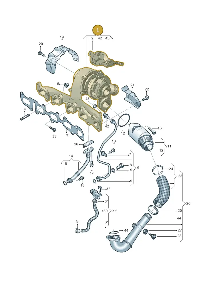 04L253124 — Audi A6 2.0 (2018-) diagram 884145520, position 1