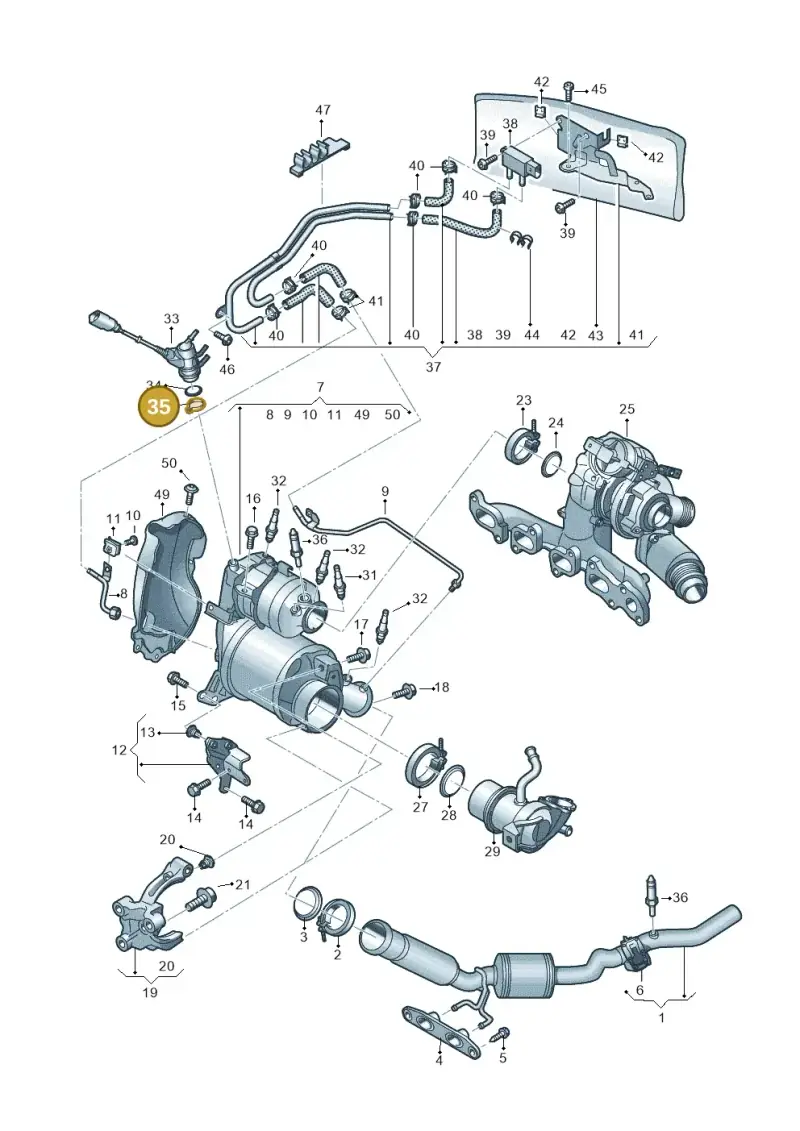 04L253725J — Audi Q2 2.0 TDI (2016-2018) diagram 803253500, position 35