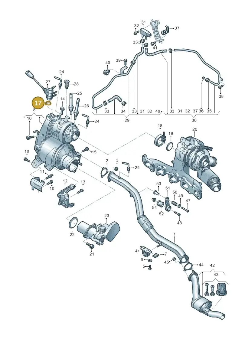 04L253725J — Audi A5 Sportback (2016-2020) diagram 849253650, position 17