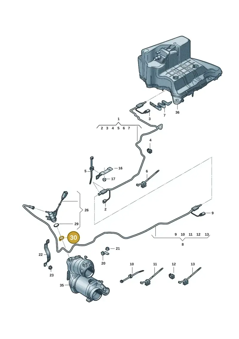 04L253725J — Audi A5 Sportback (2016-2020) diagram 897201501, position 30