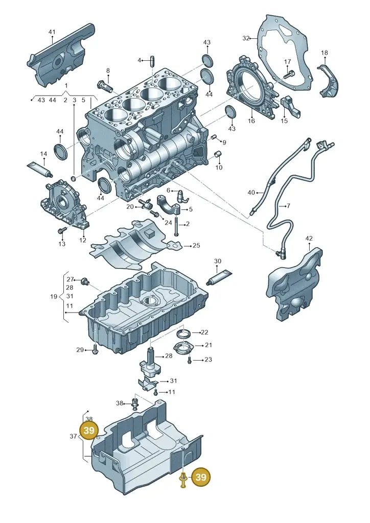 04L863788 — Audi A6 qu. 3.0 tdi (2014-2018) diagram 725103500, position 39