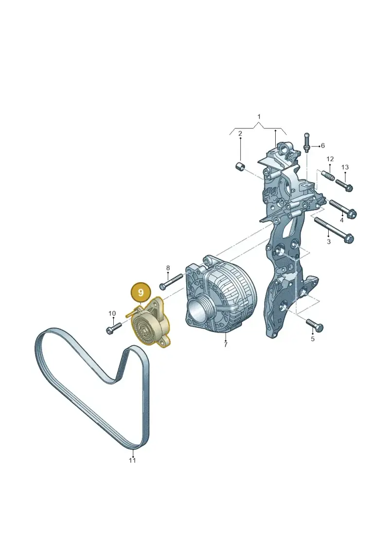 04L903315C — Audi A3 Sportback (2019-2021) diagram 596903080, position 9