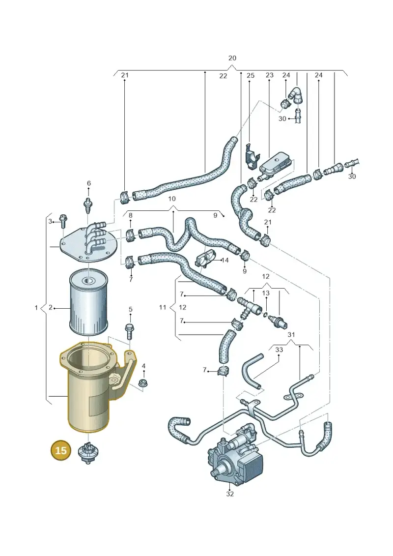 04L907666 — Audi A3 Cabrio (2016-2020) diagram 745127400, position 15