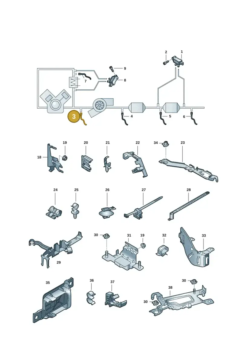 04L919529E — Audi A5 Cabrio 2.0 (2016-2018) diagram 848906008, position 3