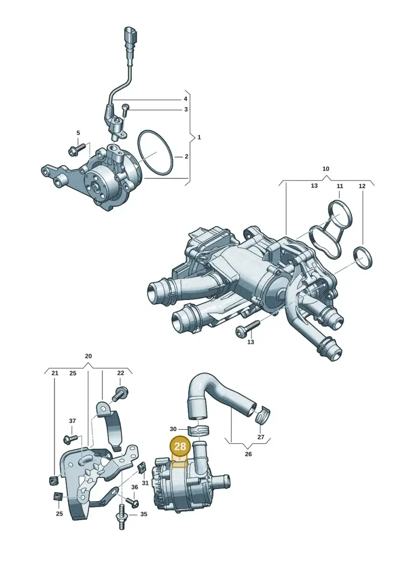 04L965567A — Audi A5 Limo 2.0 (2024-) diagram 05l121000, position 28