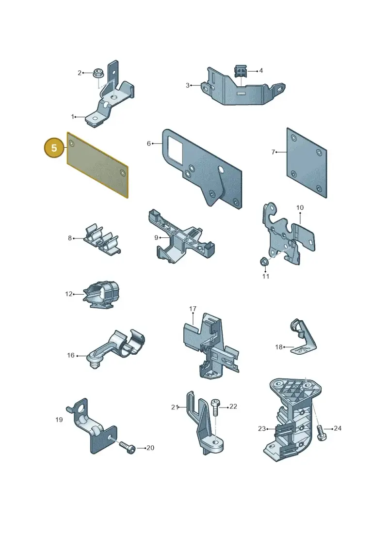 04L971461AN — Audi TTS Coupe 2.0 (2014-2023) diagram 850971000, position 5