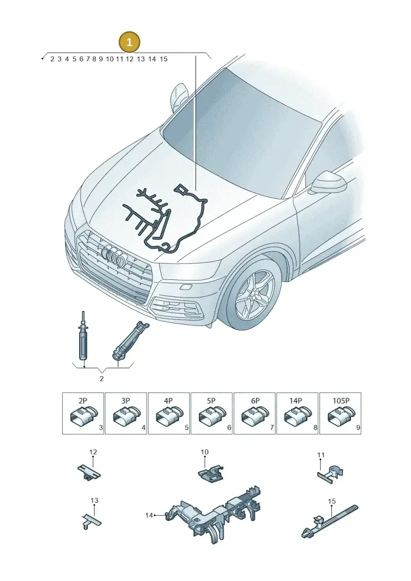04L971595BD — Audi Q5 (2016-2020) diagram 896971300, position 1