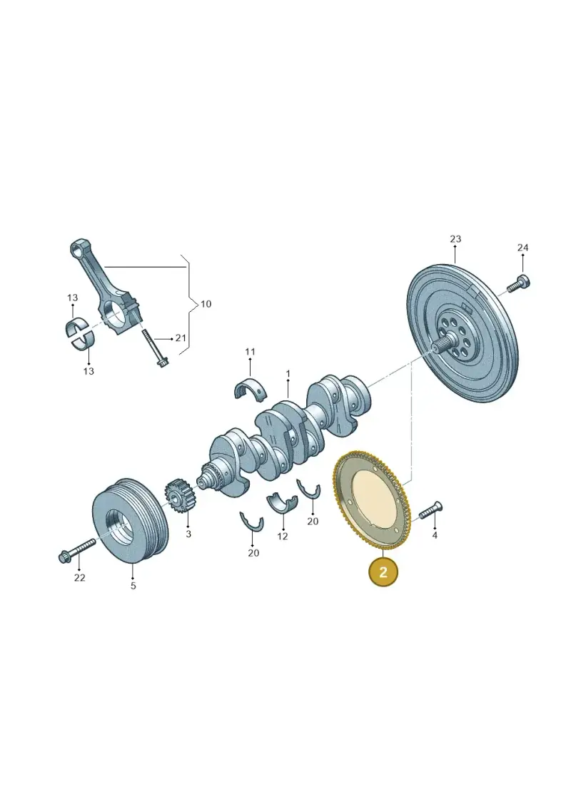 050105189K — Audi A6 2.0 (2018-) diagram 896105011, position 2