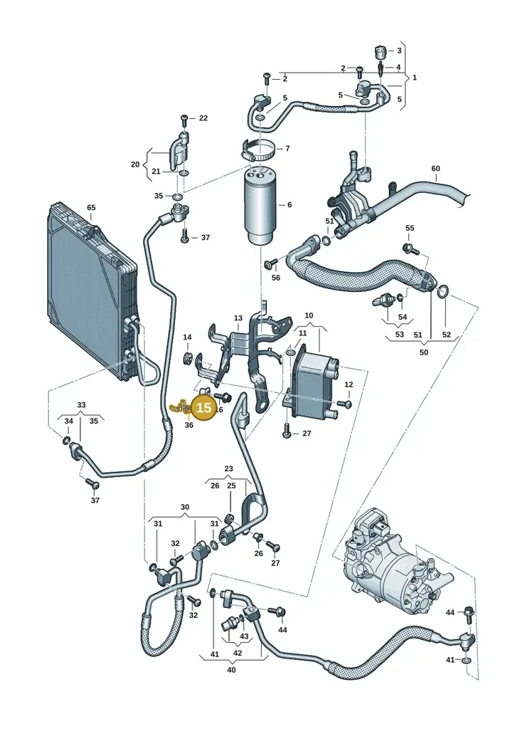 052129734 — Audi RS e-tron GT (2020-2020) diagram 4j1260700, position 15