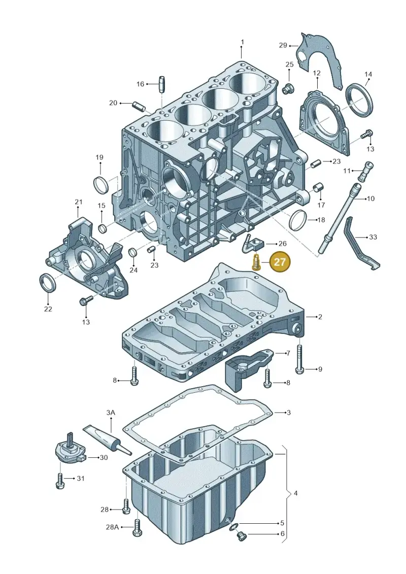 053103155E — Audi A6/Avant (1997-2001) diagram 260103120, position 27