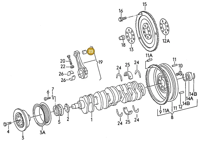 053105431B — Audi Coupe quattro/3   96 (1995-1995) diagram 119105200, position 23