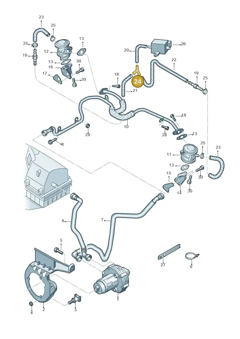 056129971 — Audi A4/S4 Cabrio./qu. (2002-2006) diagram 249131200, position 24