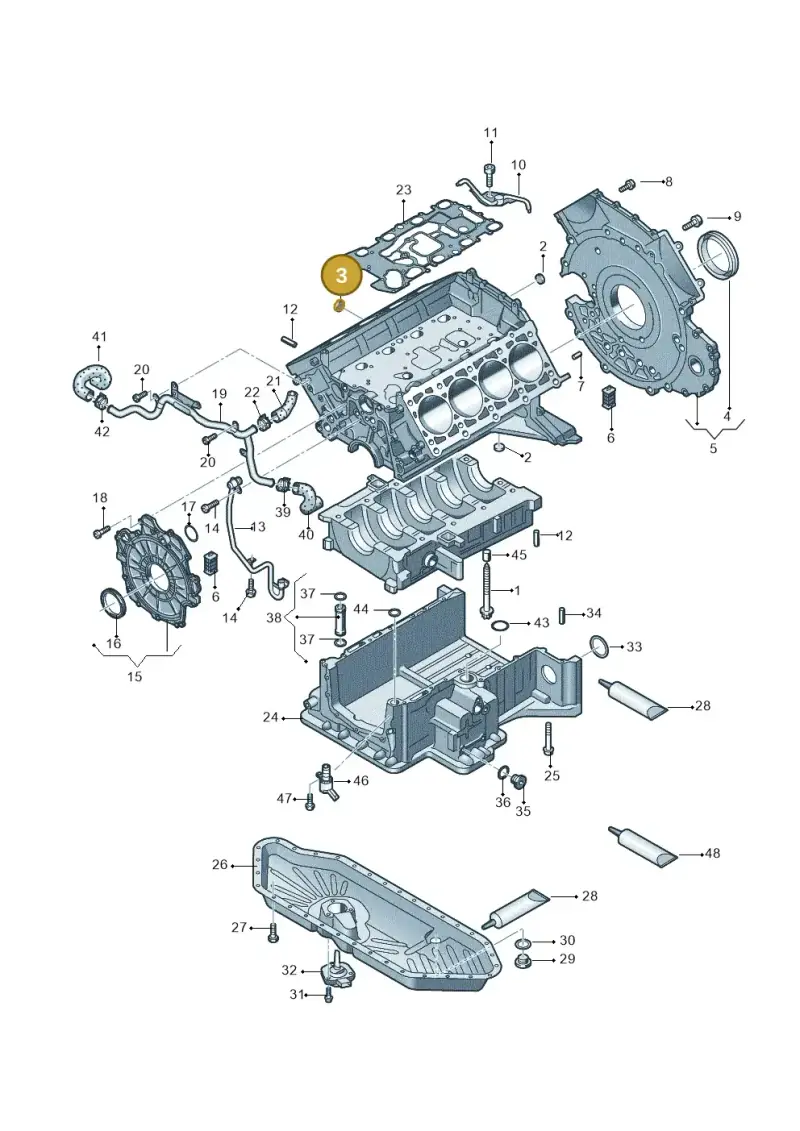 057103139 — Audi A8L qu. 3.0 TDI (2013-2018) diagram 675103800, position 3