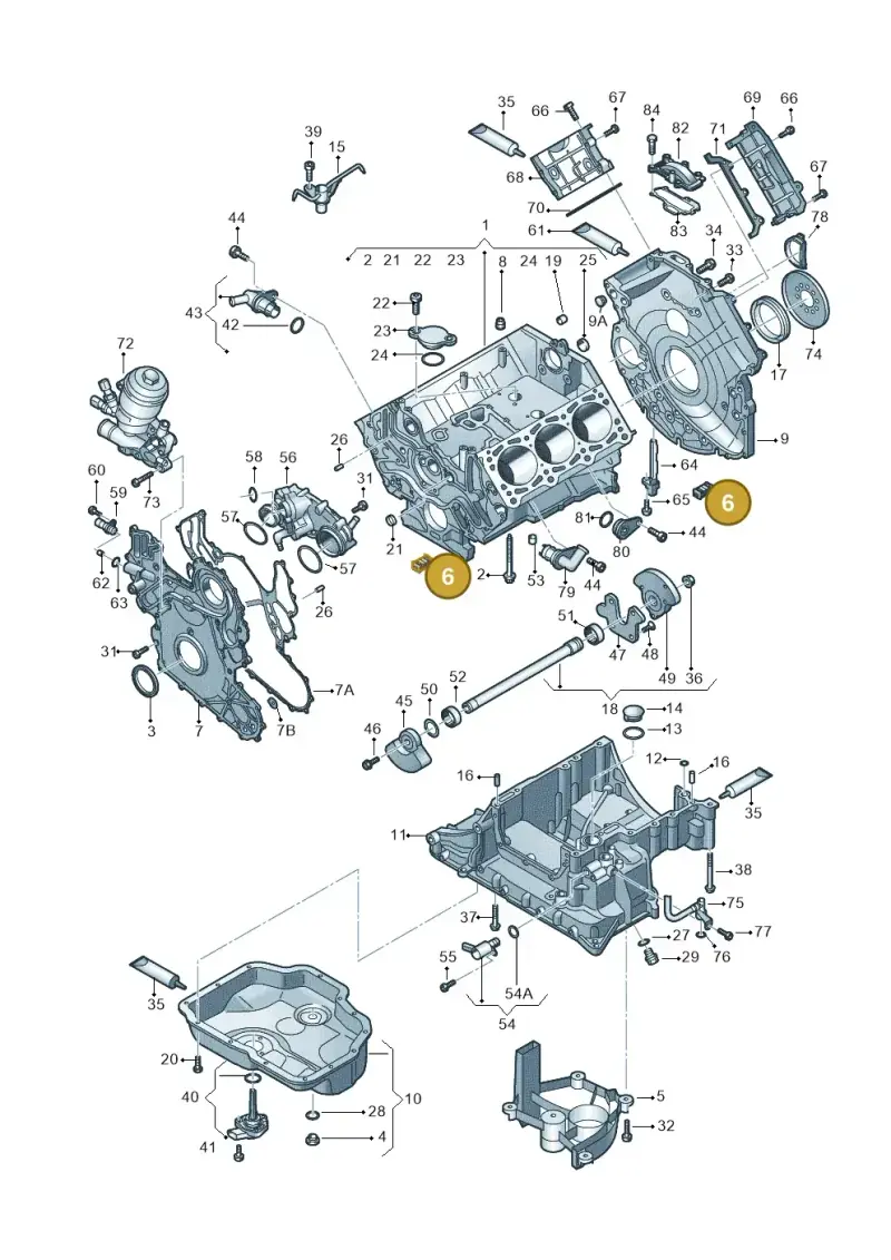 057103147A — Audi A5 Sportback (2016-2020) diagram 798103540, position 6