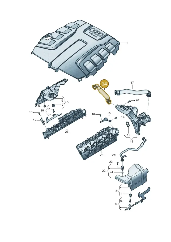 057103211D — Audi Q8 Quattro 3,0 (2018-) diagram 429103081, position 14