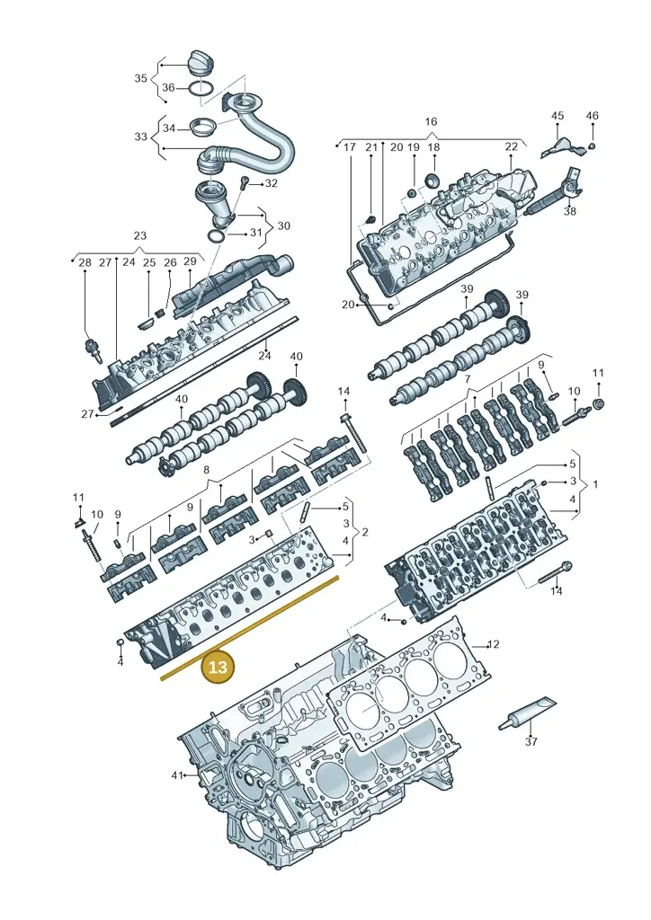 057103383KP — Audi Q8 Quattro 3,0 (2018-) diagram 429103062, position 13