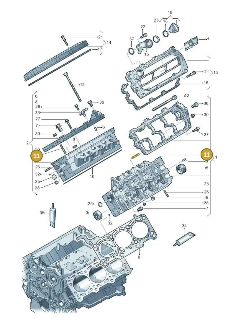 057103399B — Audi Q7 qu. 3.0 TDI (2009-2015) diagram 448103550, position 11