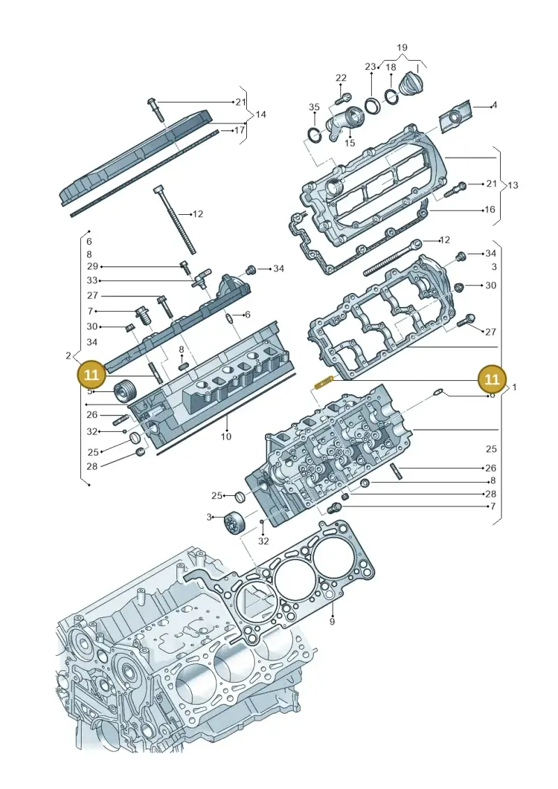 057103399B — Audi A4 Av. Allroad (2008-2016) diagram 620103400, position 11