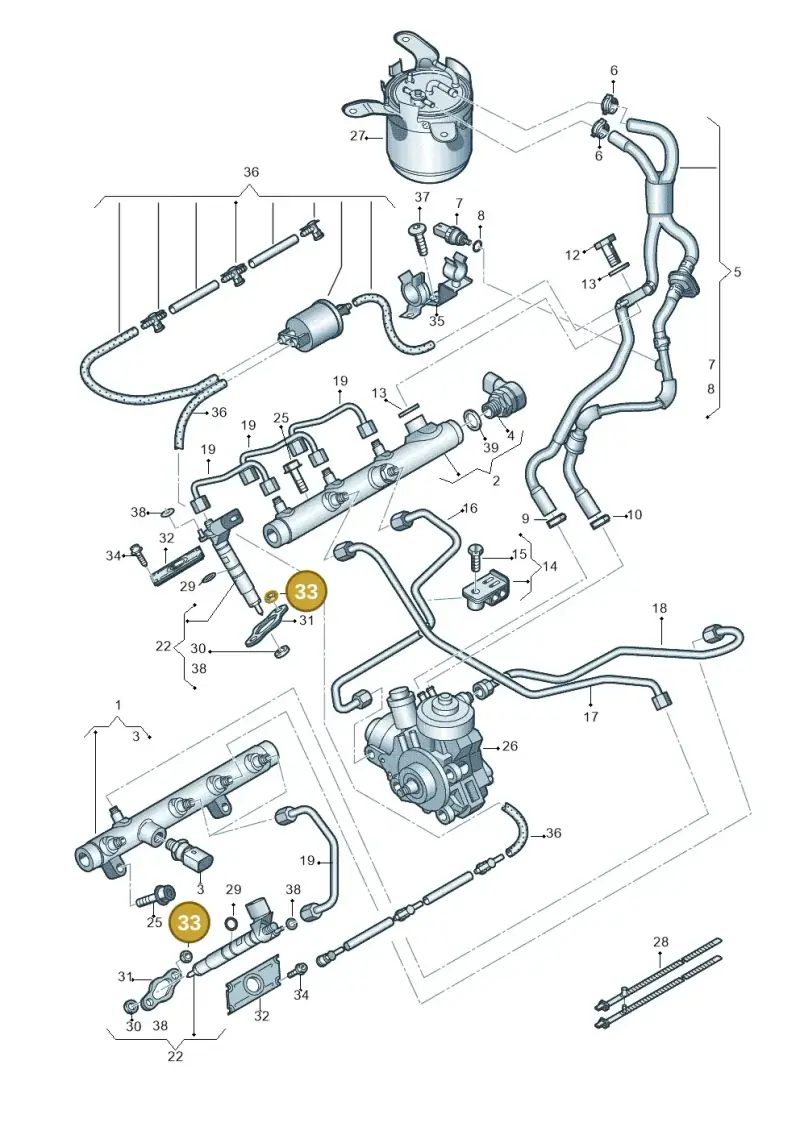 057103399B — Audi Q7 qu. 3.0 TDI (2009-2015) diagram 675130810, position 33