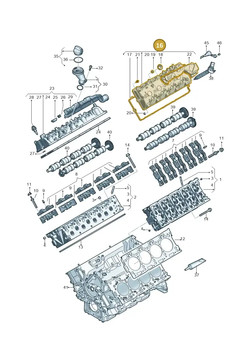 057103469AF — Audi A8L (2017-2022) diagram 838103650, position 16