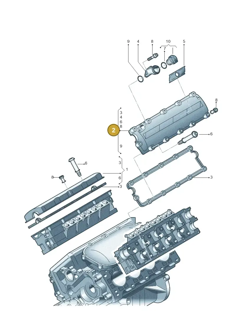 057103469L — Audi A8L qu. 3.0 TDI (2013-2018) diagram 675103840, position 2