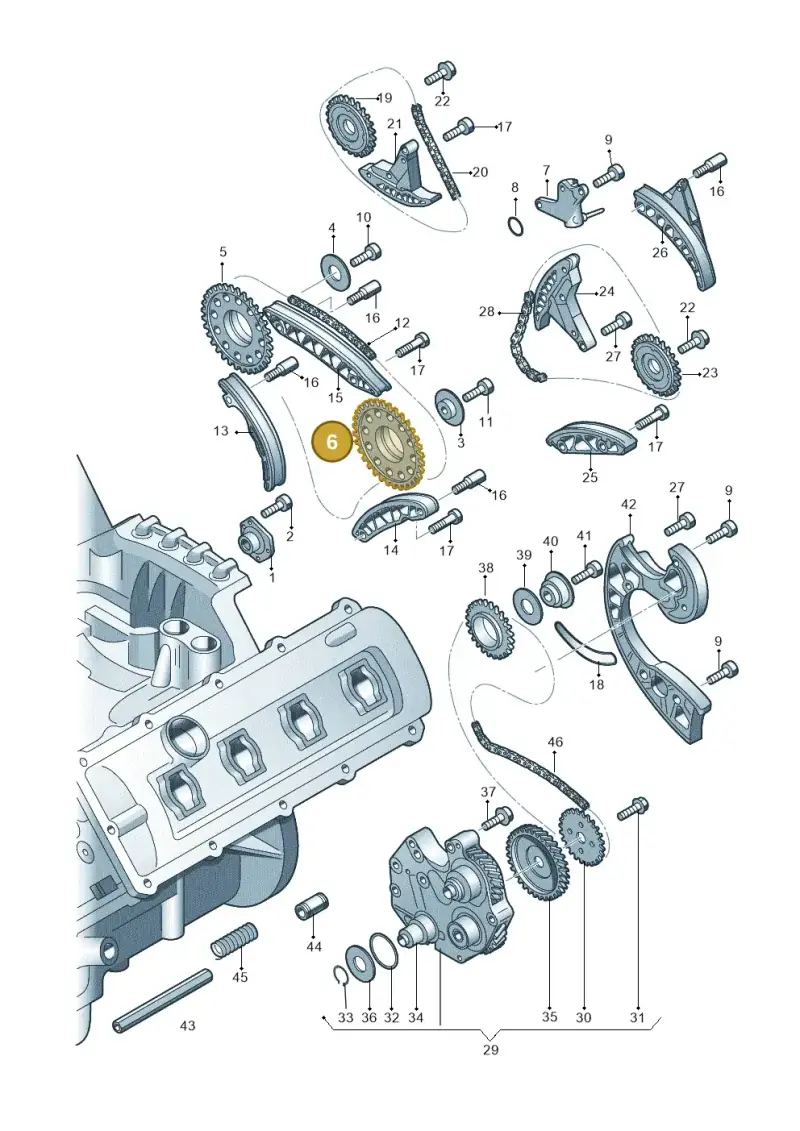 057109077 — Audi Q7 qu. 3.0 TDI (2009-2015) diagram 291109620, position 6