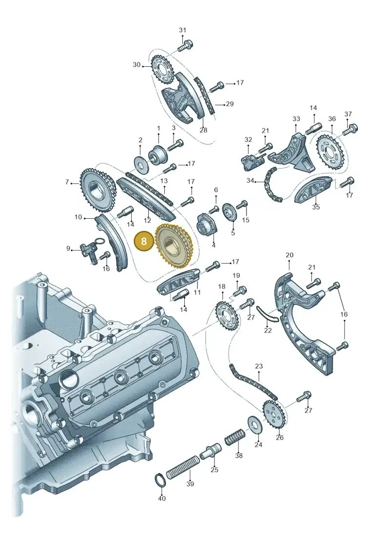 057109077 — Audi Q7 qu. 3.0 TDI (2009-2015) diagram 620109700, position 8