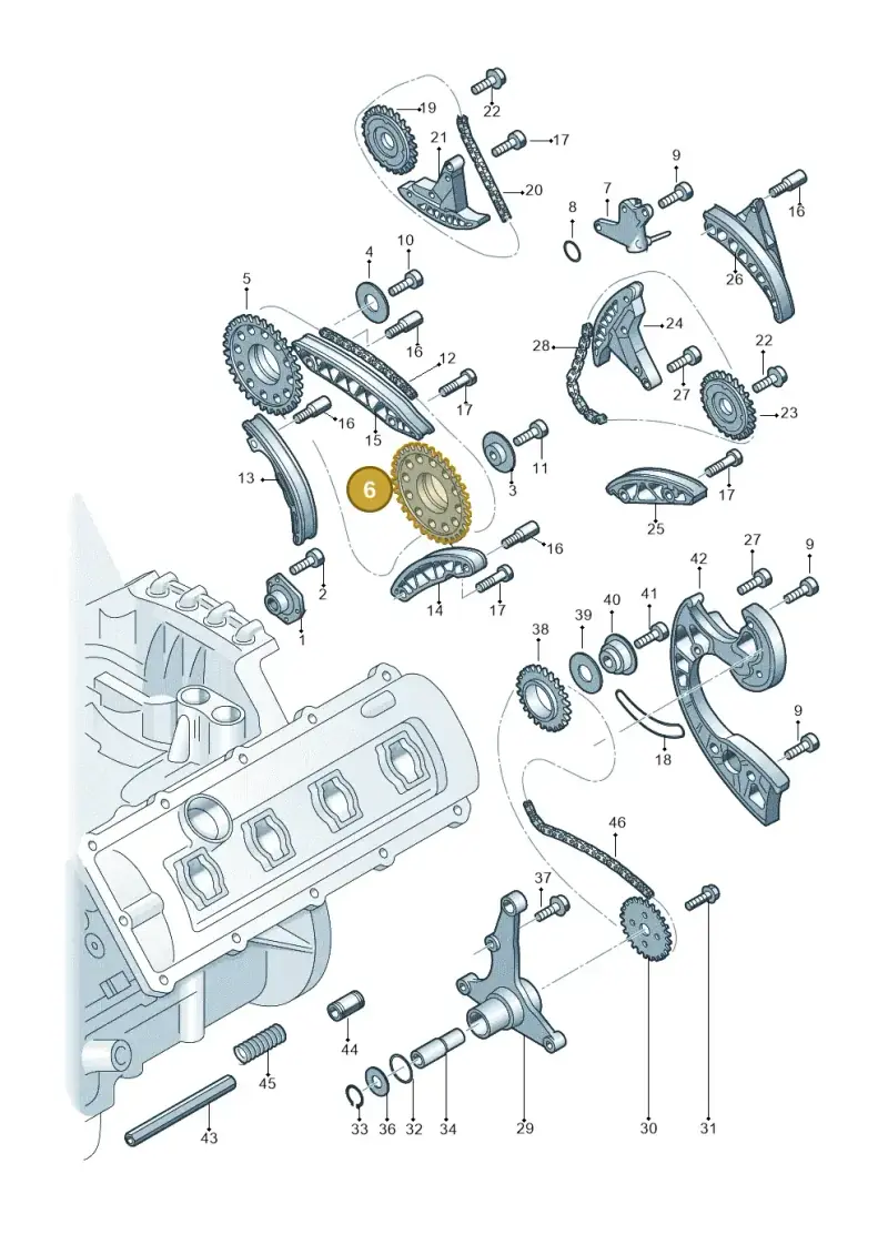 057109077 — Audi A8L qu. 3.0 TDI (2013-2018) diagram 771109820, position 6