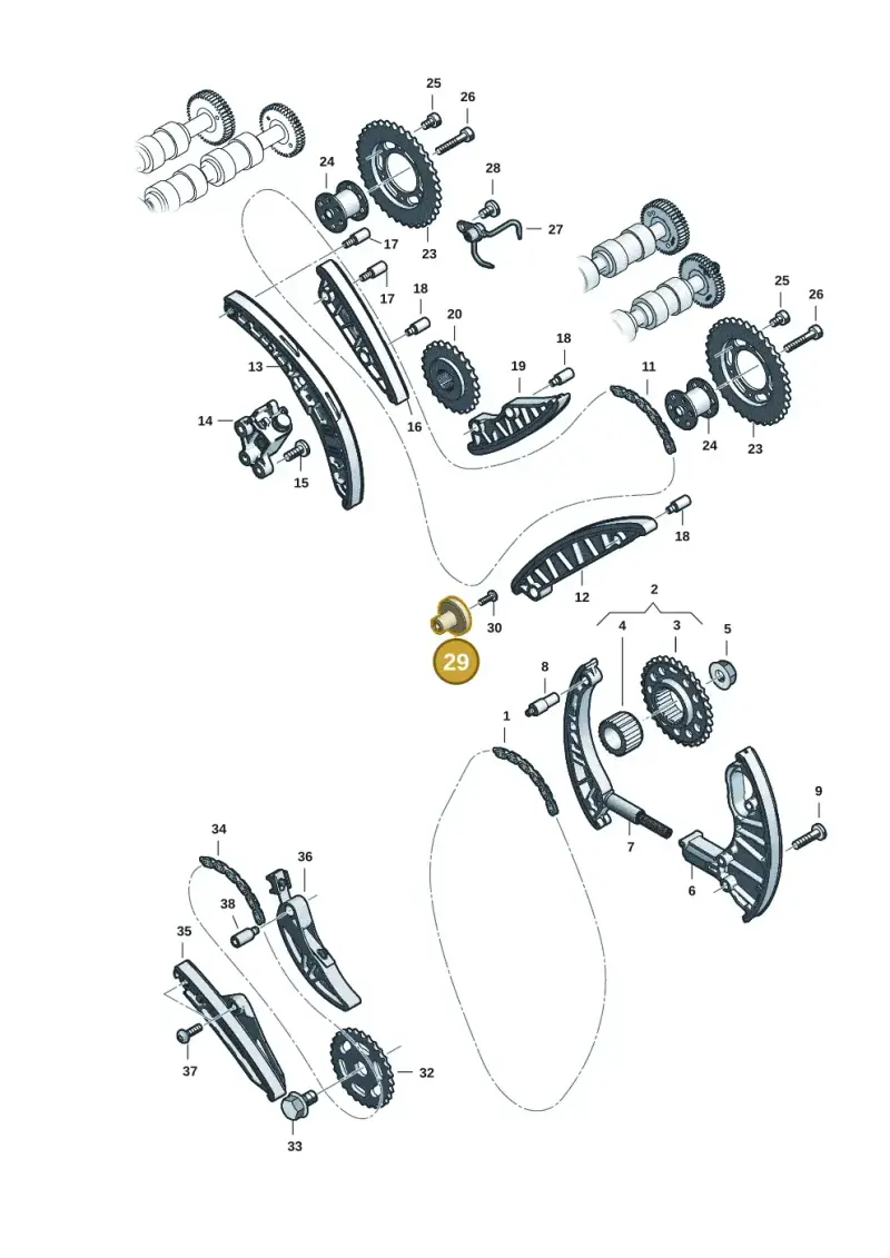 057109135C — Audi Q8 Quattro 3,0 (2018-) diagram 429109057, position 29