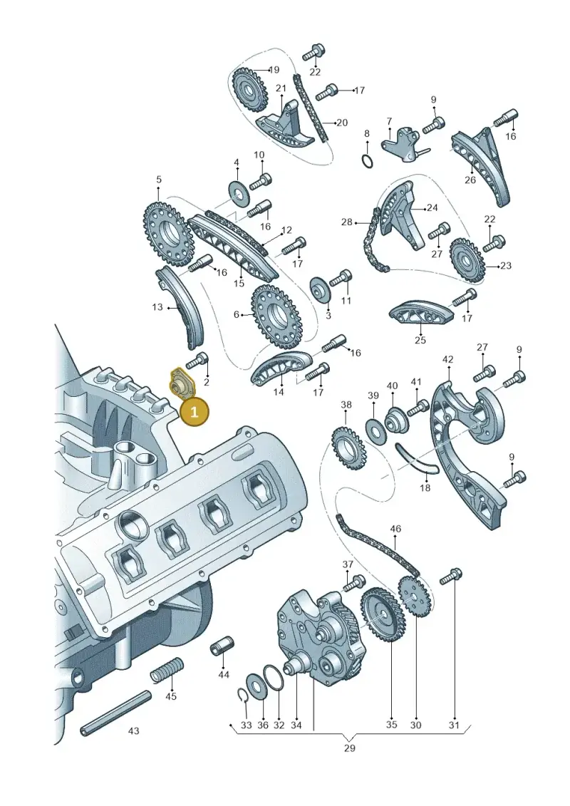 057109224B — Audi Q7 qu. 3.0 TDI (2009-2015) diagram 291109620, position 1