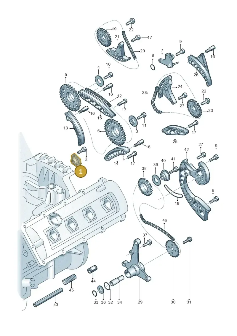 057109224B — Audi A8L qu. 3.0 TDI (2013-2018) diagram 771109820, position 1