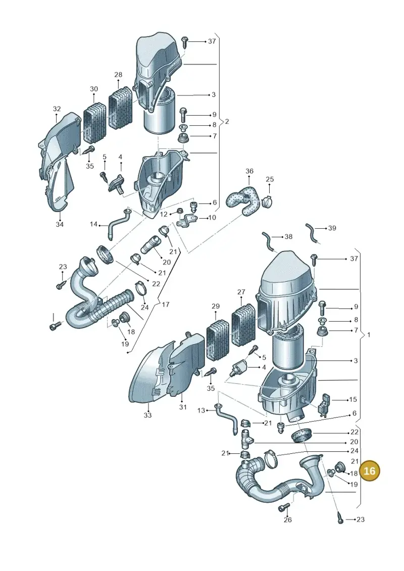 057129609E — Audi A8/S8/qu. lang    08> (2007-) diagram 291129350, position 16