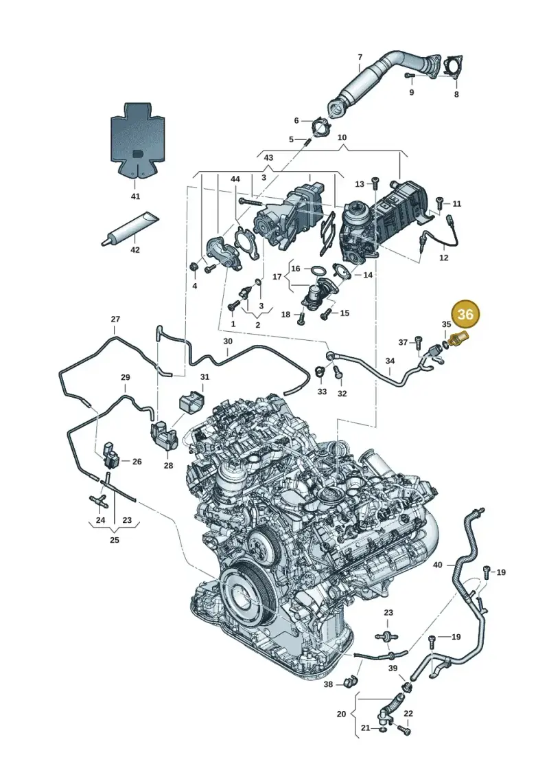 057131225C — Audi A6 2.0 (2018-) diagram 896131065, position 36