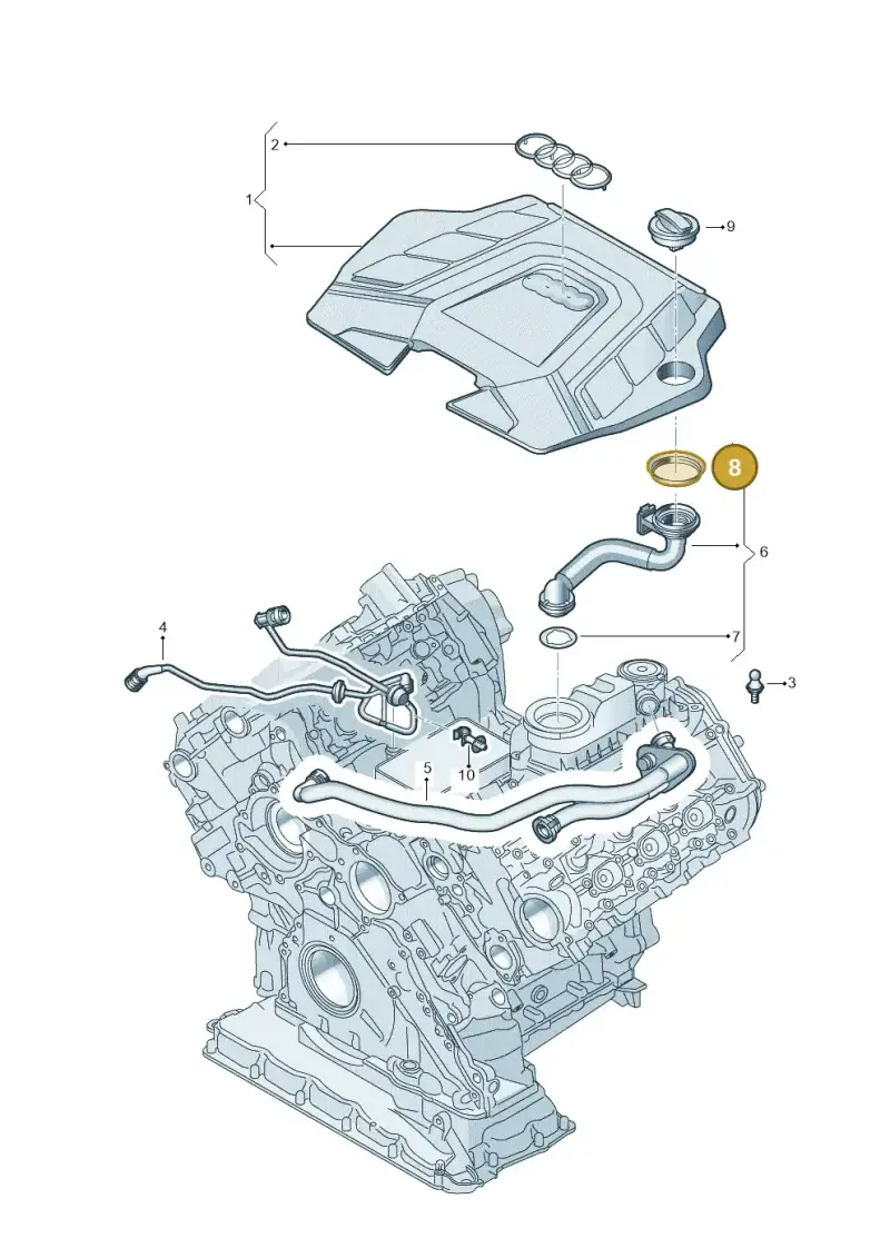 057133287C — Audi Q8 Quattro 3,0 (2018-) diagram 429103470, position 8