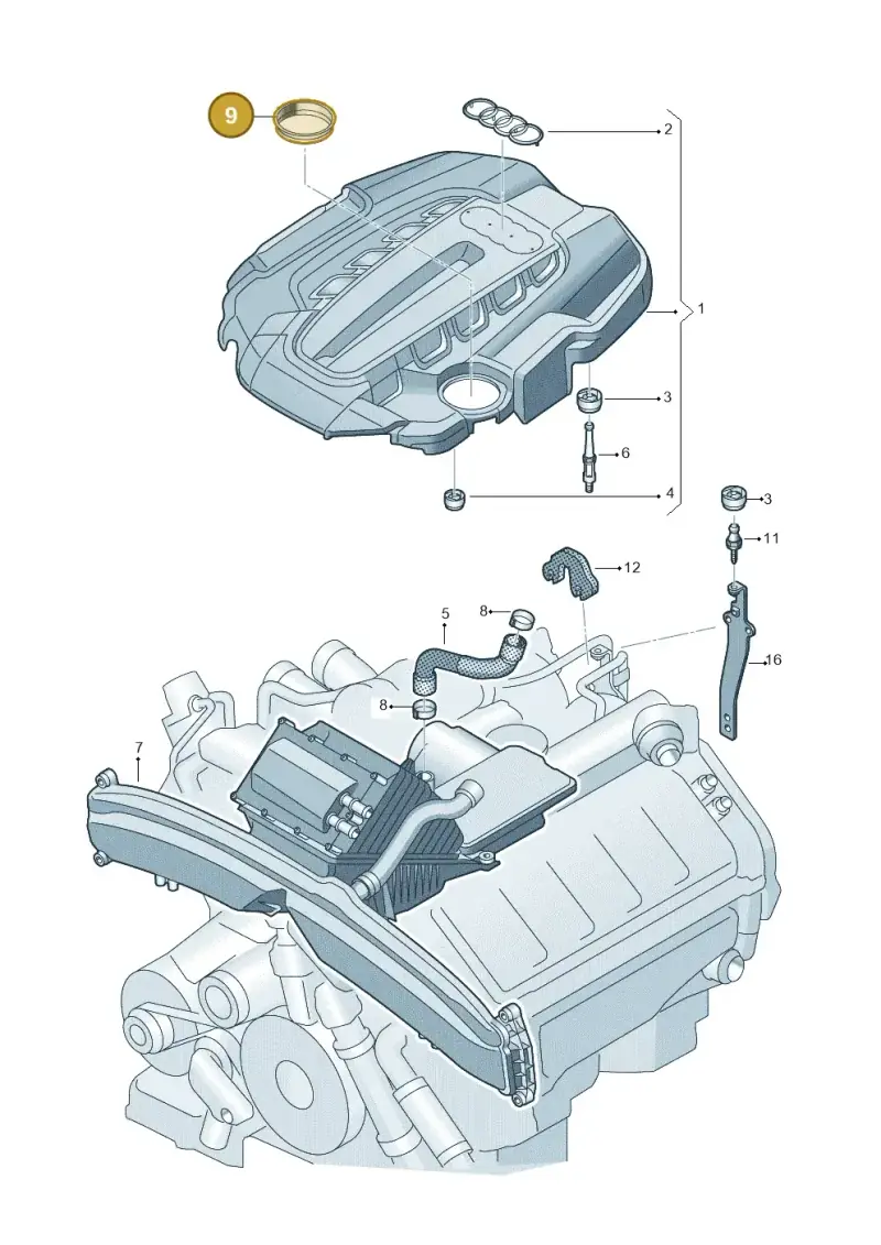 057133287C — Audi A7 Sportback (2014-2018) diagram 717103420, position 9